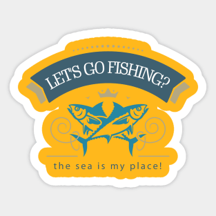 Let's go fishing? Sticker